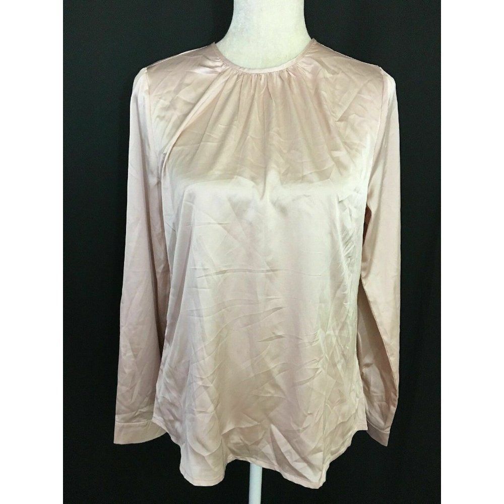 Miss Finch New Solid Pale Pink Long Sleeve top
